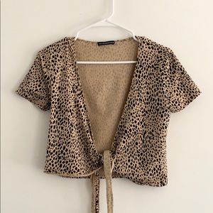 brandy melville cross tie top